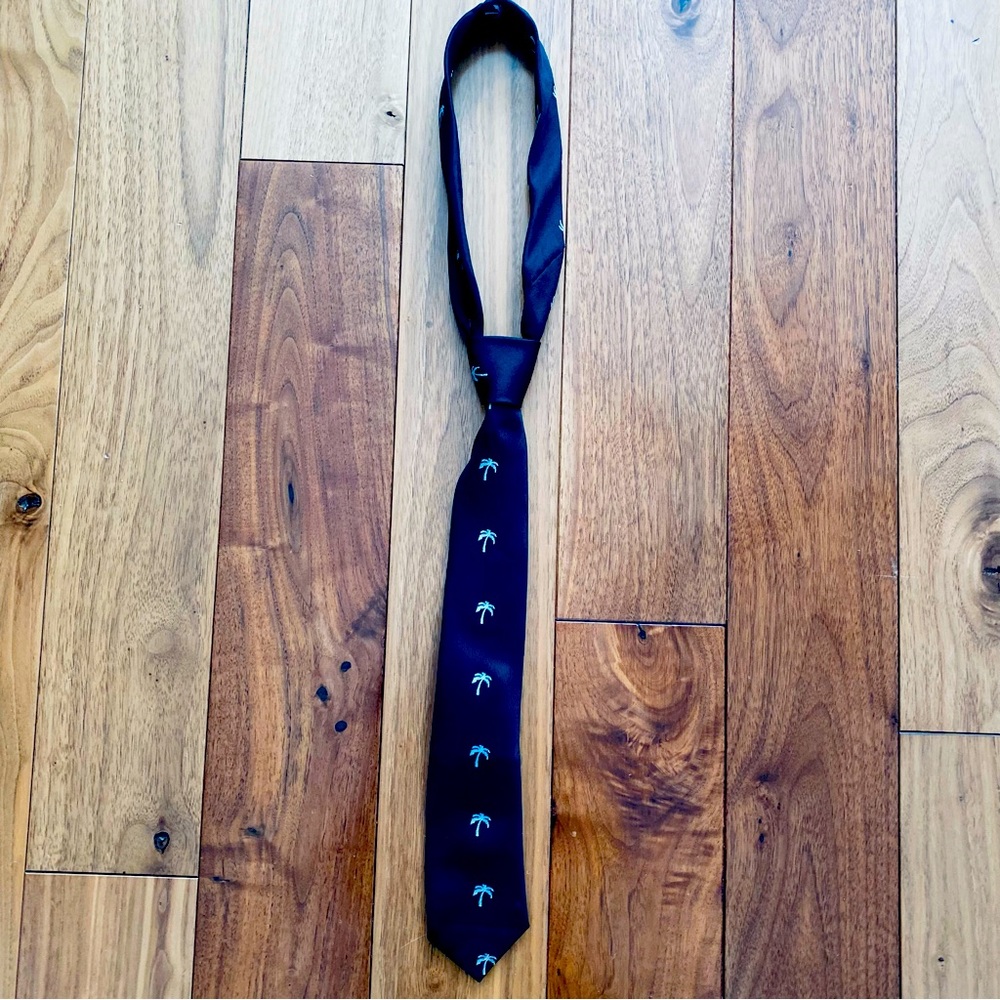 Craft + Flow Kids Palm Tree Tie Black and Grey
